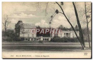 Old Postcard Bois de Boulogne Chateau de Bagatelle