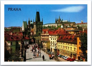 CONTINENTAL SIZE POSTCARD SIGHTS SCENES & CULTURE OF PRAGUE CZECK REPUBLIC j1213