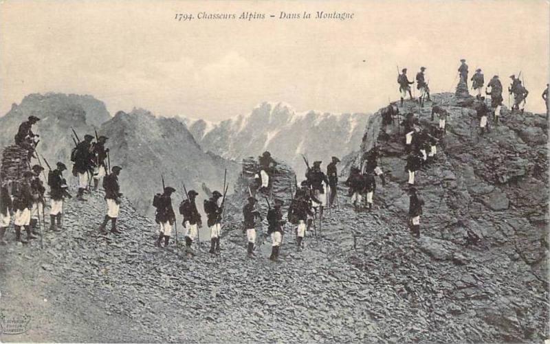 WW1 - Chasseurs Alpins, Dans la Montagne