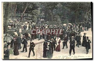 Old Postcard Paris Au Parc Monceau