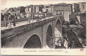 Algeria Constantine Le Pont et la Porte EL Kantara Vintage Postcard 09.51