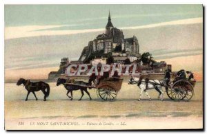 Old Postcard Mont Saint Michel Car Genets