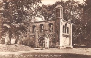 uk20683 glastonbury abbey chapel of st mary real photo uk