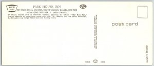 Moncton New Brunswick Canada 1970s Oversize Postcard Park House Inn Motel Pool