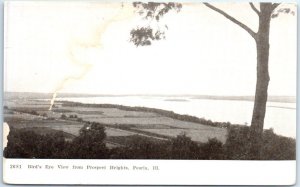 Postcard - Bird's Eye View from Prospect Heights - Peoria, Illinois