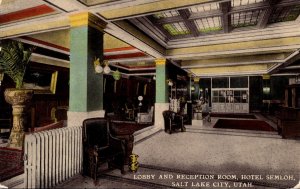 Utah Salt Lake City Hotel Semloh Lobby and Reception Room 1923