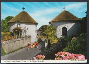 Cornwall Postcard - The Famous Round Houses, Veryan, Nr St Mawes  RR4623