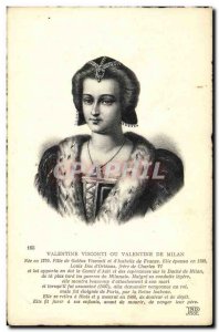 Old Postcard Valentine Valentine Visconti of Milan