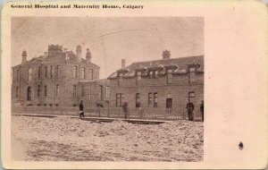 General Hospital & Maternity Home Calgary Alberta AB Rundle Litho Postcard G23