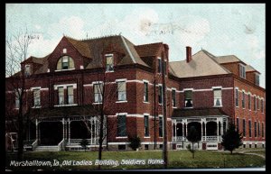 1908 Old Ladies Building Soldiers Home Marshalltown IA Postcard