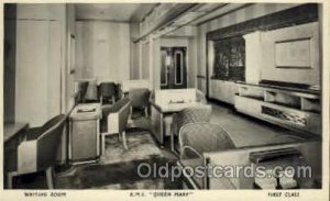 R.M.S. Queen Mary Cunard White Star Line Ship Unused light crease right botto...
