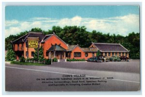 c1940s Chin's Village on Worcester Turnpike Wellesley Massachusetts MA Postcard