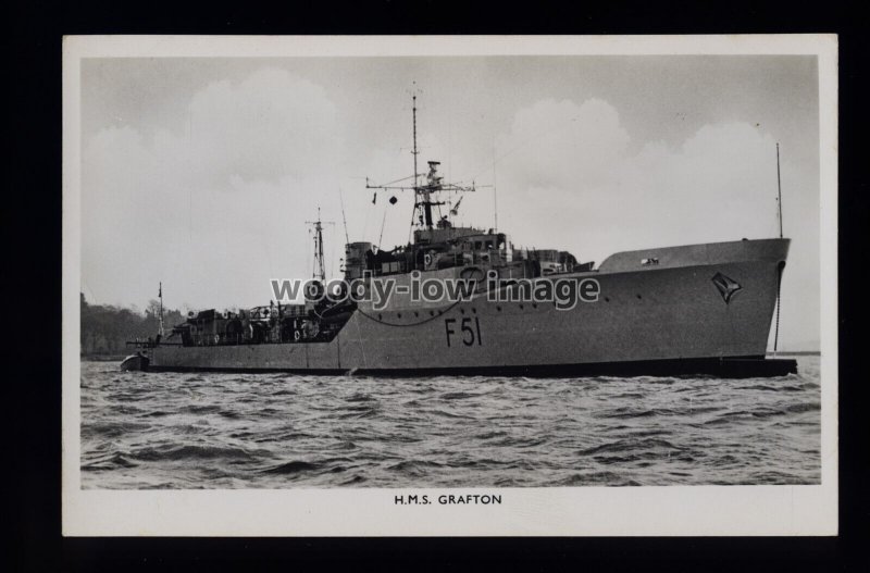 na8882 - Royal Navy Warship - HMS Grafton F51 - postcard