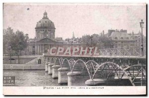 Old Postcard Paris Le Pont Des Arts and & # 39Institut