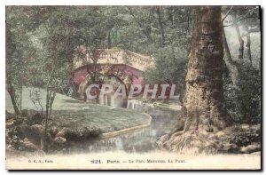 Old Postcard Paris Parc Monceau Bridge