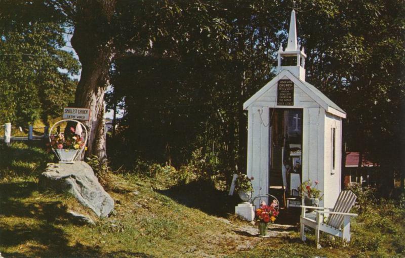 Smallest Church in the World - Wiscasset, Maine - pm 1964 - Roadside