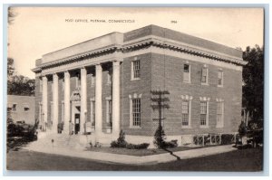 Putnam Connecticut CT Postcard Post Office Building Exterior View c1940 Vintage