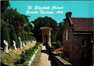 St. Elizabeth Church Eurkea Springs AR Postcard PC69