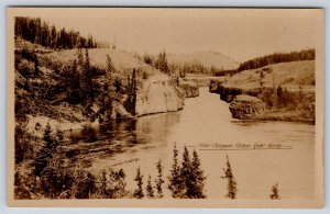 RPPC~Yukon River Alaska~Miles Canyon Birds Eye View~Reflection~Forest~1920s PC