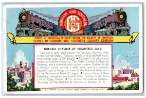 1951 Durham And Southern Railway Company Commerce Says New London CT Postcard
