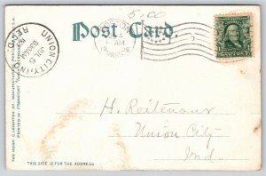 Banner Greeting~Air View B&ARR Between Huntington & Russell~Vintage Postcard