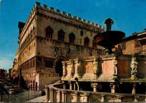 Italy Perugia Town Hall and High Fountain