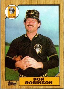 1987 Topps Baseball Card Don Johnson Pittsburgh Pirates sk3435