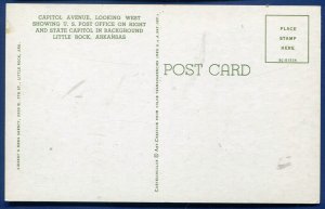 Little Rock Arkansas Capitol Avenue Looking West Postcard 