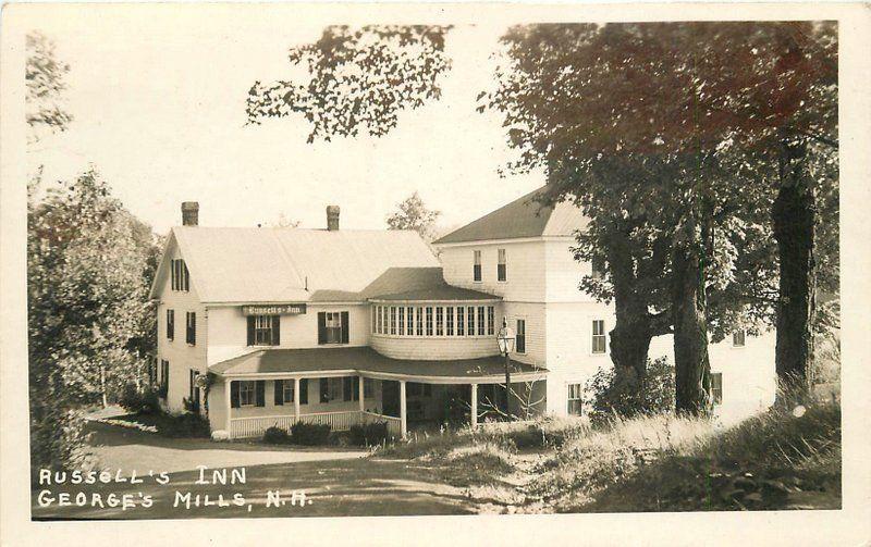 1950 George's Mill New Hampshire Russell's Inn RPPC real photo postcard 12293