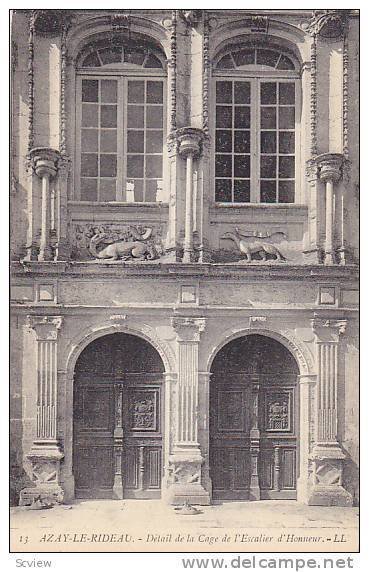 Azay-le-Rideau , France , 00-10s ; Detail de la Cage l'Escalier d'Honneur