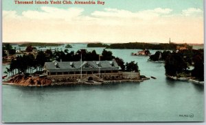 Thousand Islands Yacht Club Alexandria Bay Patio Fine Dining River View Postcard