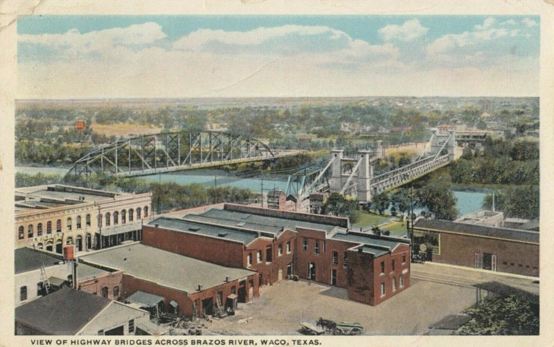 WACO, Texas, 1918; Bridges across Brazos River
