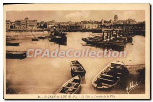 Postcard Old St Jean de Luz Pyrenees Bass Harbor and the entrance to the City