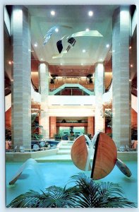ANAHEIM, California CA ~ Beautiful Lobby ANAHEIM HILTON Hotel  4x6 Postcard