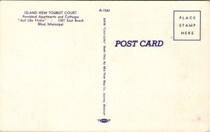 Linen Postcard Island View Tourist Court, 1007 East Beach in Biloxi, Mississippi