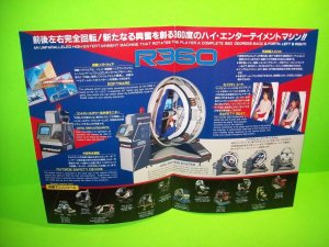 Sega R360 Original Motion Simulator Video Arcade Game Flyer Japan R 360 Rare 