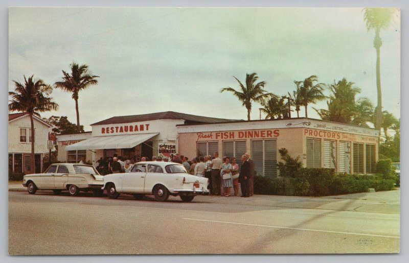 Restaurant~Proctors Restaurant West Palm Beach~Vintage Postcard 