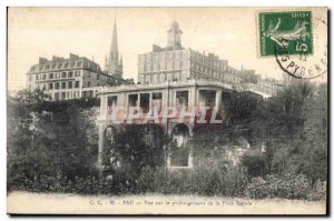 Old Postcard Pau View the extension of the Place Royale