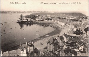 France Saint-Servan Vue Generale de la Cité Vintage Postcard 04.10