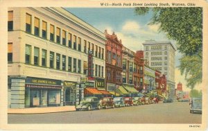 Warren Ohio North Park Street South Hunter News Teich Postcard 21-13611