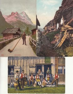 Switzerland alpine ethnic types Appenzell folk costumes horn traditional music 