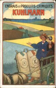 Agriculture French Farming KUHLMANN Fertilizer & Chemicals c1910 ART DECO PC