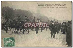 Old Postcard Death Funerals marine Nantes Breastplate freedom the procession ...