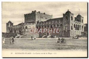 Old Postcard Hendaye Casino saw the Beach