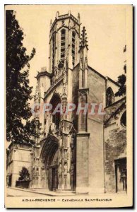 Old Postcard Aix en Provence Cathedrale St. Sauveur