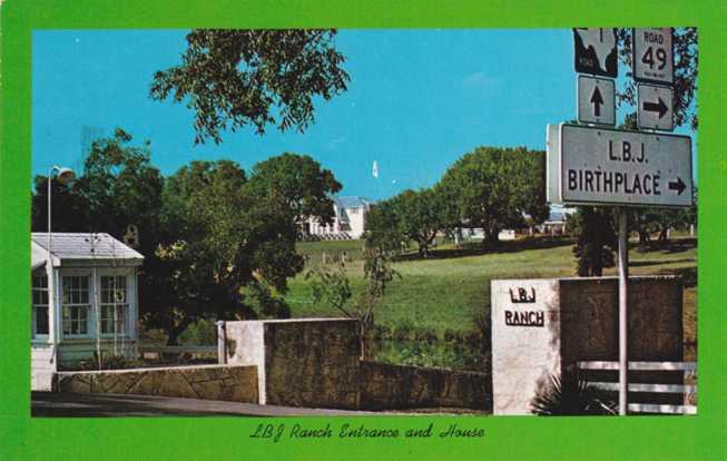 LBJ Ranch Entrance and House - From Ranch Road #1 TX, Texas