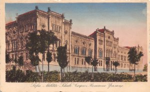 L104 Bulgaria Sofia Military School vintage postcard