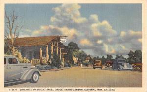 Grand Canyon National Park Arizona Bright Angel Lodge Antique Postcard K89912