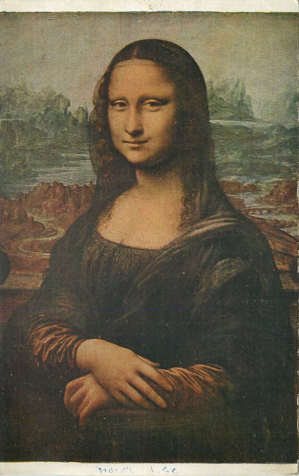 Art Postcard Mona Lisa La Gioconda Leonardo Da Vinci Musee Du Louvre Topics Illustrators 