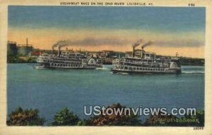 Steamboat Race, Ohio River - Louisville, Kentucky KY  